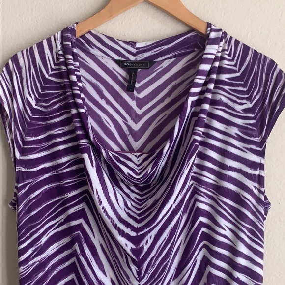BCBG MAXAZRIA purple zebra print dress. - Picture 3 of 5